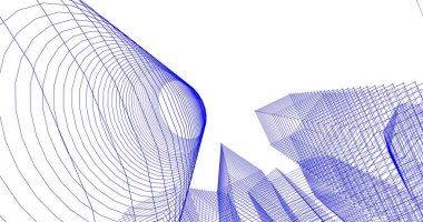 soyut mimari duvar kağıdı tasarımı, dijital konsept arkaplan