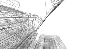 soyut mimari duvar kağıdı tasarımı, dijital konsept arkaplan