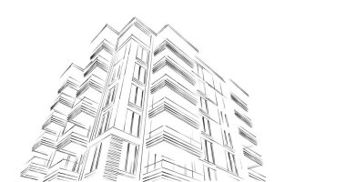 soyut mimari duvar kağıdı tasarımı, dijital konsept arkaplan