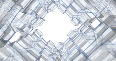 soyut mimari duvar kağıdı tasarımı, dijital konsept arkaplan