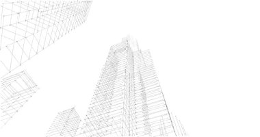 soyut mimari duvar kağıdı tasarımı, dijital konsept arkaplan