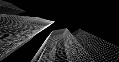 soyut mimari duvar kağıdı tasarımı, dijital konsept arkaplan