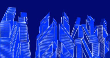 soyut mimari duvar kağıdı tasarımı, dijital konsept arkaplan