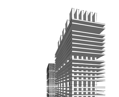soyut mimari duvar kağıdı tasarımı, dijital konsept arkaplan
