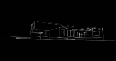 soyut mimari duvar kağıdı tasarımı, dijital konsept arkaplan