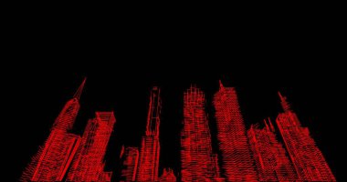 Mimari sanat konseptinde soyut çizgiler, minimum geometrik şekiller. 