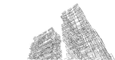 soyut mimari duvar kağıdı tasarımı, dijital konsept arkaplan