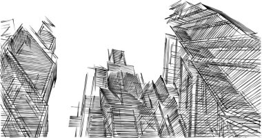 soyut mimari duvar kağıdı tasarımı, dijital konsept arkaplan