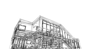 soyut mimari duvar kağıdı tasarımı, dijital konsept arkaplan