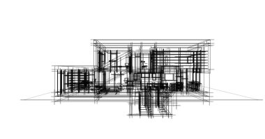 soyut mimari duvar kağıdı tasarımı, dijital konsept arkaplan