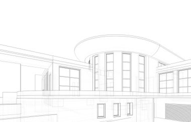 soyut mimari duvar kağıdı tasarımı, dijital konsept arkaplan