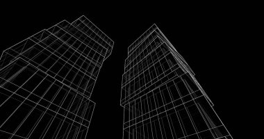 soyut mimari duvar kağıdı tasarımı, dijital konsept arkaplan