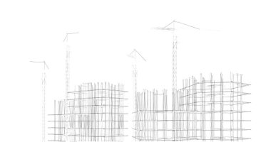 soyut mimari duvar kağıdı tasarımı, dijital konsept arkaplan