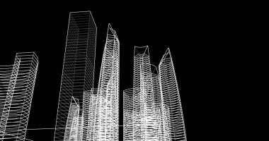 soyut mimari duvar kağıdı tasarımı, dijital konsept arkaplan