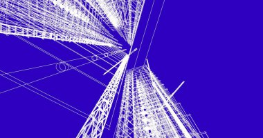 soyut mimari duvar kağıdı tasarımı, dijital konsept arkaplan