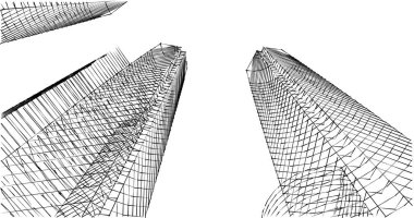soyut mimari duvar kağıdı tasarımı, dijital konsept arkaplan