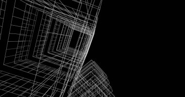 soyut mimari duvar kağıdı tasarımı, dijital konsept arkaplan