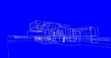soyut mimari duvar kağıdı tasarımı, dijital konsept arkaplan