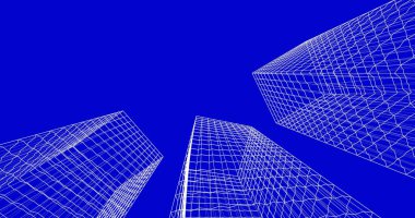 soyut mimari duvar kağıdı tasarımı, dijital konsept arkaplan