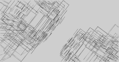 Arkaplanda mimari bina 3d illüstrasyon