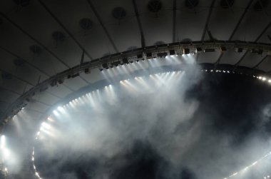 Bulanık soyut ışıklar gece şehrin arka planı