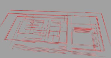 soyut mimari duvar kağıdı tasarımı, dijital konsept arkaplan