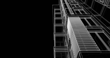 soyut mimari duvar kağıdı tasarımı, dijital konsept arkaplan