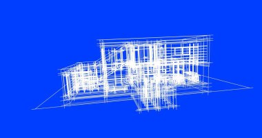 soyut mimari duvar kağıdı tasarımı, dijital konsept arkaplan