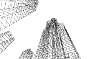 soyut mimari duvar kağıdı tasarımı, dijital konsept arkaplan