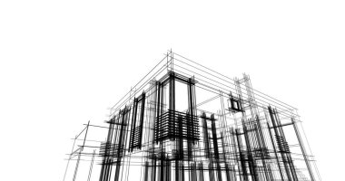 soyut mimari duvar kağıdı tasarımı, dijital konsept arkaplan