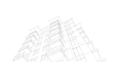 soyut mimari duvar kağıdı tasarımı, dijital konsept arkaplan