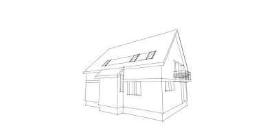 Mimari sanat konseptinde soyut çizgiler, minimum geometrik şekiller. 