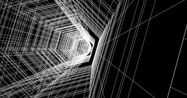 Arkaplanda mimari bina 3d illüstrasyon