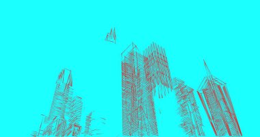 soyut mimari duvar kağıdı tasarımı, dijital konsept arkaplan