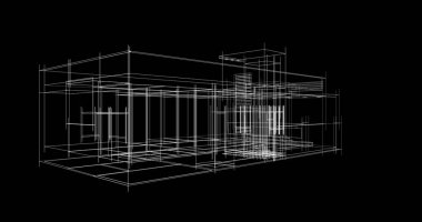 soyut mimari duvar kağıdı tasarımı, dijital konsept arkaplan