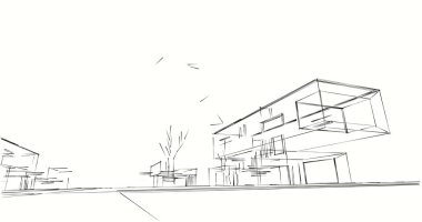 soyut mimari duvar kağıdı tasarımı, dijital konsept arkaplan