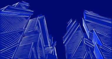 soyut mimari duvar kağıdı tasarımı, dijital konsept arkaplan