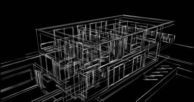soyut mimari duvar kağıdı tasarımı, dijital konsept arkaplan