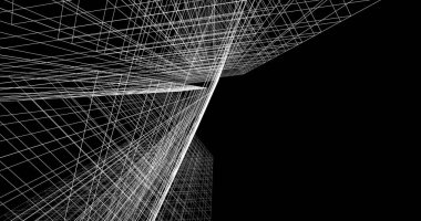 soyut mimari duvar kağıdı tasarımı, dijital konsept arkaplan