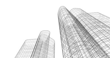 soyut mimari duvar kağıdı tasarımı, dijital konsept arkaplan