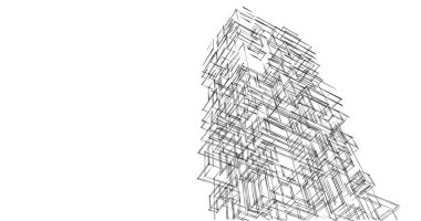 soyut mimari duvar kağıdı tasarımı, dijital konsept arkaplan