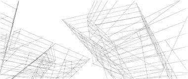 soyut mimari duvar kağıdı tasarımı, dijital konsept arkaplan