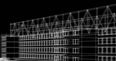 soyut mimari duvar kağıdı tasarımı, dijital konsept arkaplan