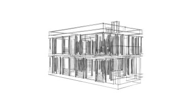 soyut mimari duvar kağıdı tasarımı, dijital konsept arkaplan