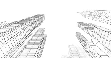 soyut mimari duvar kağıdı tasarımı, dijital konsept arkaplan