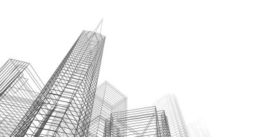 soyut mimari duvar kağıdı tasarımı, dijital konsept arkaplan