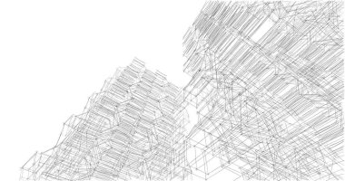 soyut mimari duvar kağıdı tasarımı, dijital konsept arkaplan