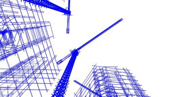 soyut mimari duvar kağıdı tasarımı, dijital konsept arkaplan