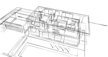 soyut mimari duvar kağıdı tasarımı, dijital konsept arkaplan