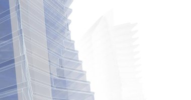 Mimari sanat konseptinde soyut çizgiler, minimum geometrik şekiller. 